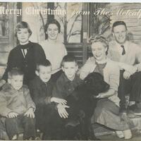 Family Christmas card from 1956