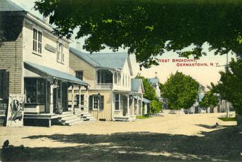 Postcard of West Broadway, Germantown, NY