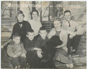 Family Christmas card from 1956