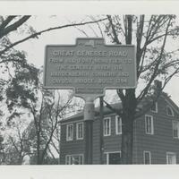 Photograph of a historical marker for the Great Genesee Road