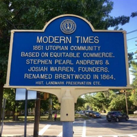 Historical marker commemorating Modern Times