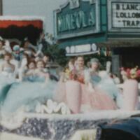 A parade float on Mineola Blvd during the Golden Jubilee Parade, September 22, 1956.